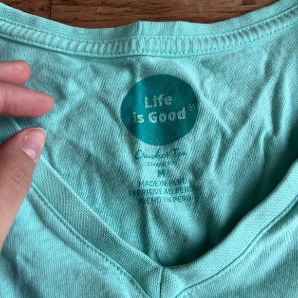Life Is Good Women's Aqua Short Sleeve Tee - Picture 3 of 3